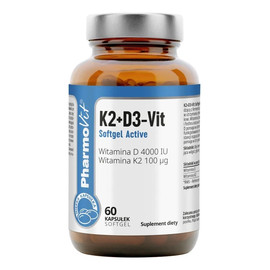 K2+D3-Vit Softgel Active suplement diety 60 kapsułek