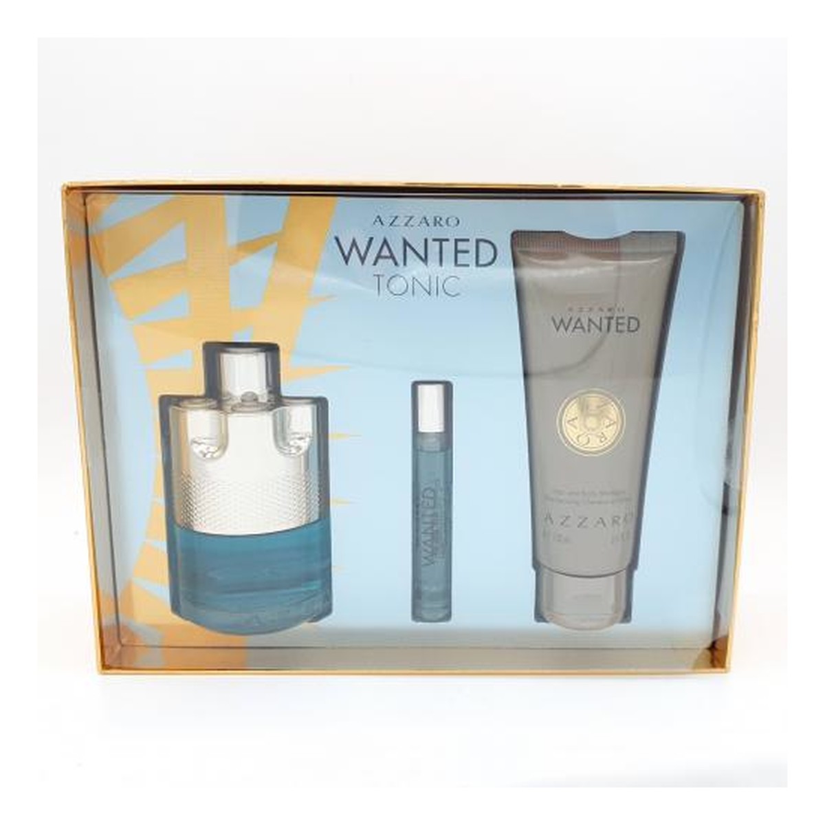 Azzaro Wanted Tonic Zestaw woda toaletowa spray 100ml + żel pod prysznic 100ml + woda toaletowa spray 7.5ml