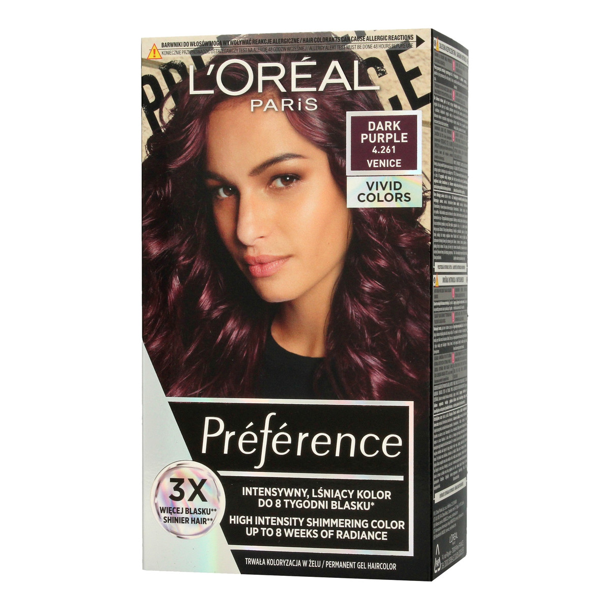 L'Oreal Paris Preference Vivid Colors Farba do włosów nr 4.261 Dark Purple