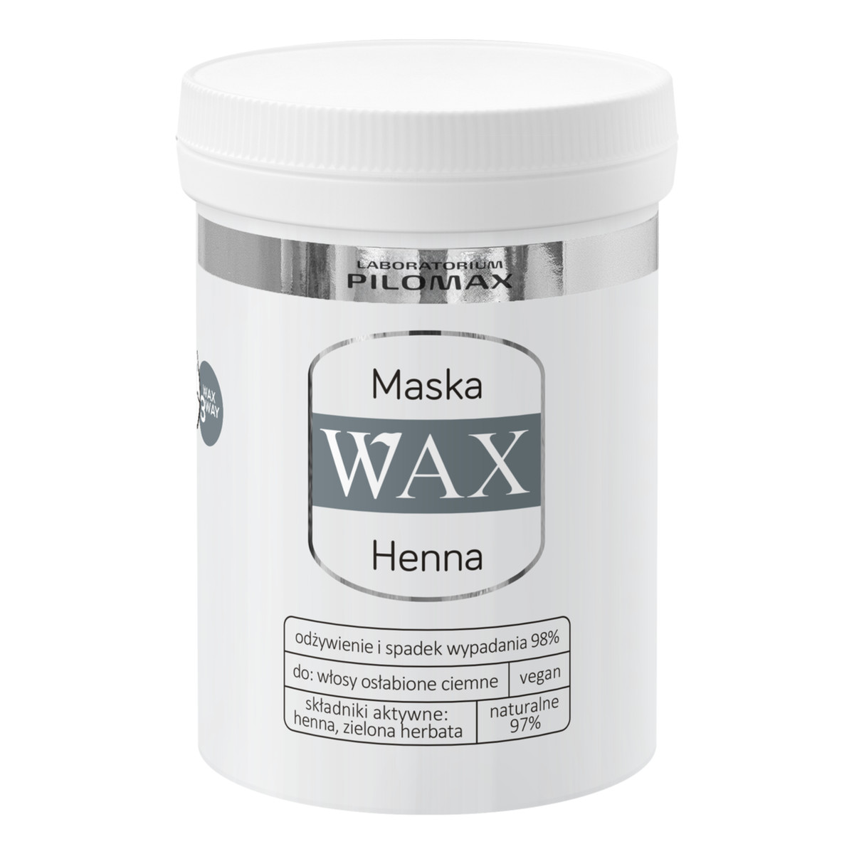 Pilomax Wax Henna Maska Do Włosów Ciemnych 240ml