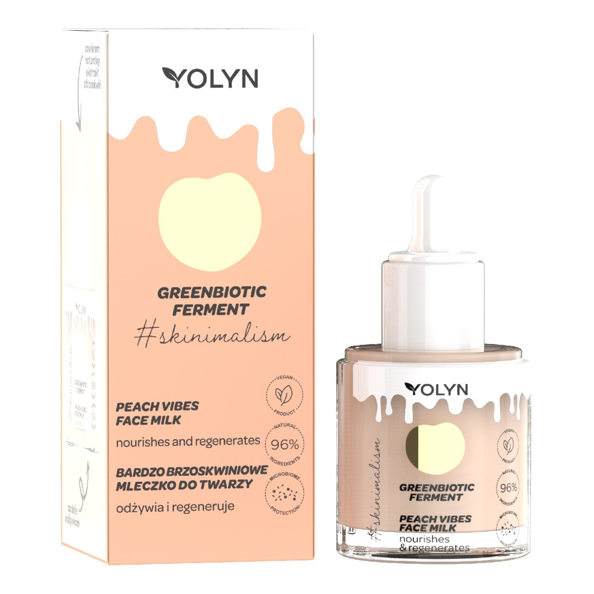 Yolyn Greenbiotic Ferment Bardzo Brzoskwiniowe Mleczko do twarzy 20ml