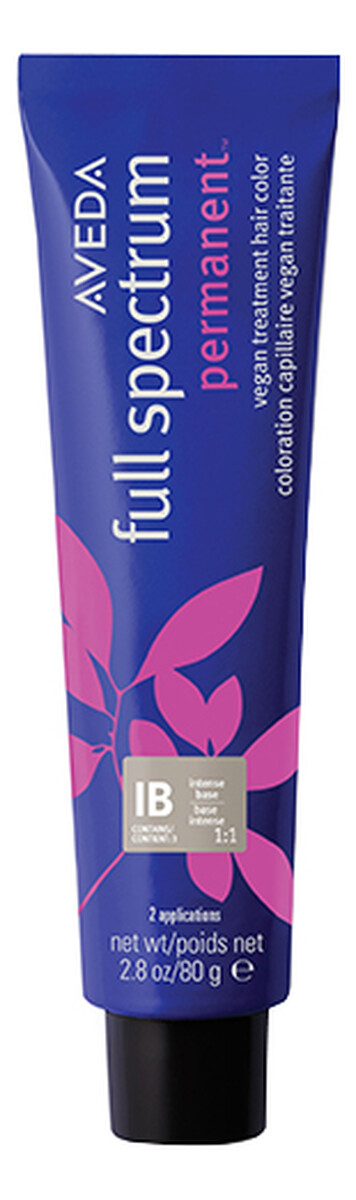 Full spectrum permanent vegan treatment hair color trwała farba do włosów 1b intense base