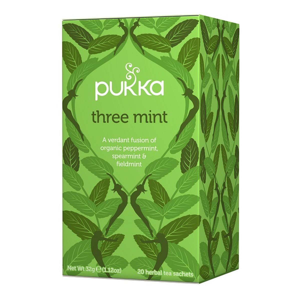 Pukka Three mint organiczna herbatka miętowa 20 torebek
