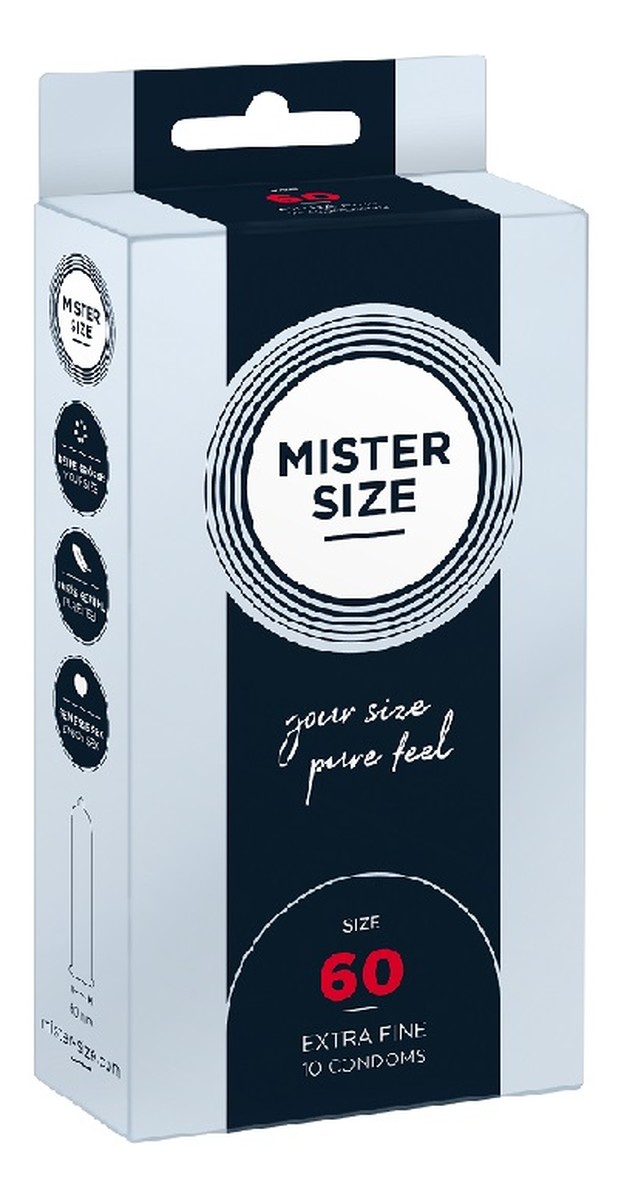 Condoms prezerwatywy dopasowane do rozmiaru 60mm 10szt.