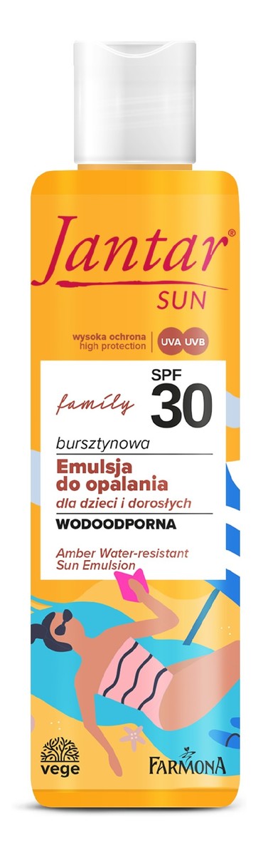 sun bursztynowa Emulsja do opalania family spf30