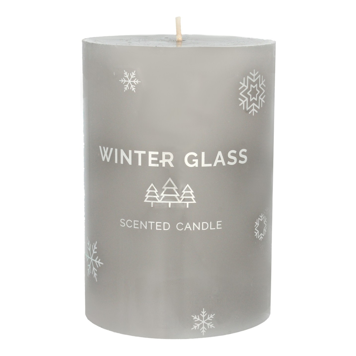 Artman Candles ARTMAN Boże Narodzenie Świeca zapachowa Winter Glass szara - walec średni 1szt