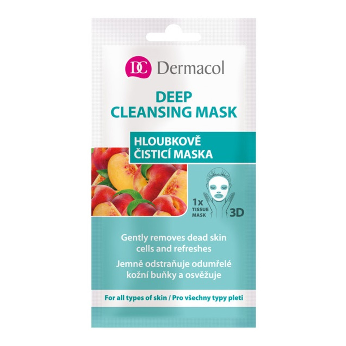 Dermacol 3d deep cleansing mask głęboko oczyszczająca maseczka do twarzy w płachcie 15ml