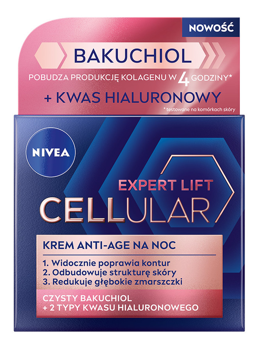 Expert Lift krem na noc Bakuchiol Krem do twarzy redukujący zmarszczki