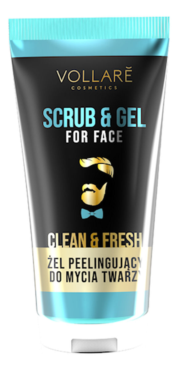 Men Scrub & Gel For Face Clean & Fresh Żel peelingujący do mycia twarzy dla mężczyzn