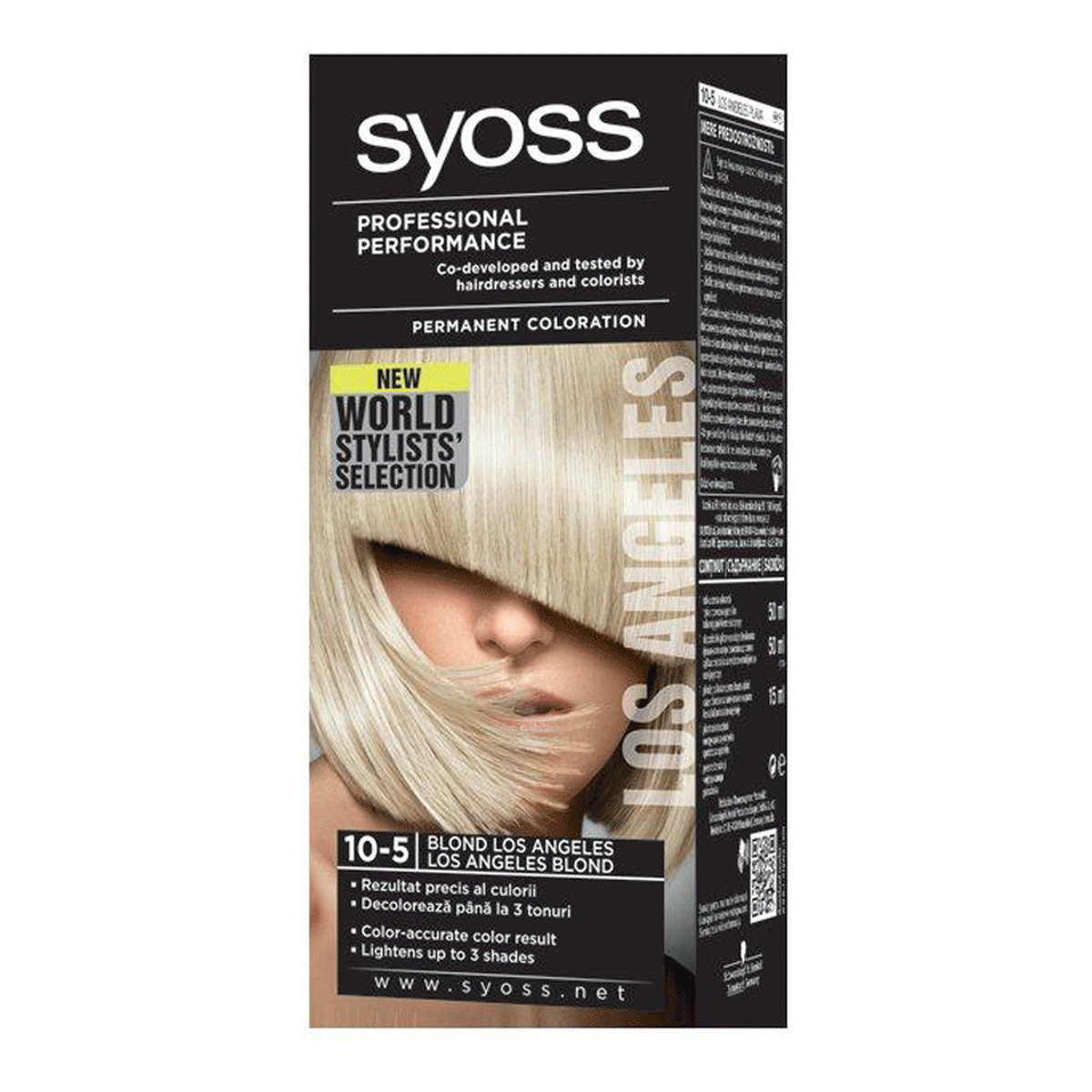 Syoss Color World Stylists Professional Performance Farba Do Włosów Blond Los Angeles (10-5) 115ml