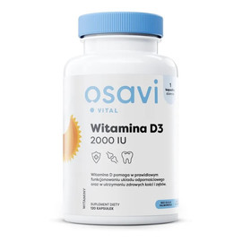 Osavi_vital witamina d3 2000iu 50mcg suplement diety wspomagający prawidłowe funkcjonowanie naszego układu odpornościowego, mięśni i zębów 120szt.