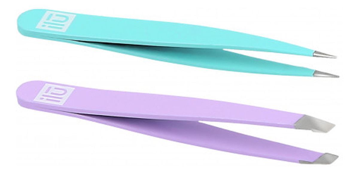 Zestaw dwóch minipęset do brwi TWEEZERS 2 MINI TRAVEL SET
