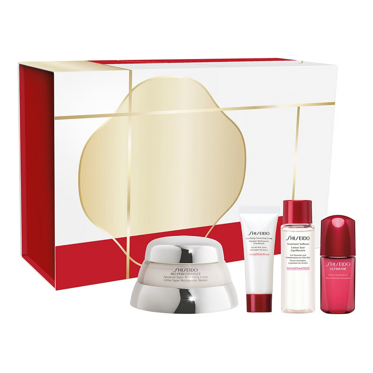 Shiseido Time Fighting Ritual Zestaw krem przeciwstarzeniowy 50ml + pianka oczyszczająca 5ml + lotion do twarzy 7ml + serum przeciwstarzeniowe 10ml