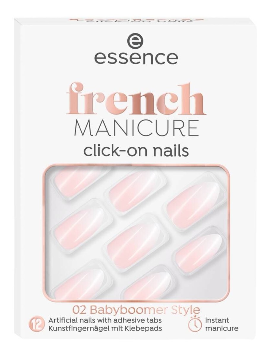 French Manicure Click-on Nails 02 Babyboomer Style 12 szt