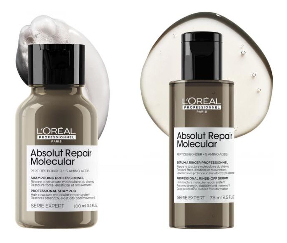 Absolut Repair Molecular zestaw szampon do włosów 100ml + serum do włosów 75ml