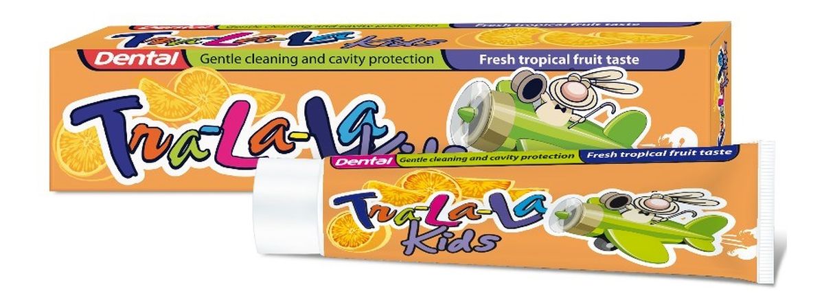 pasta do zębów dla dzieci o smaku tropikalnych owoców