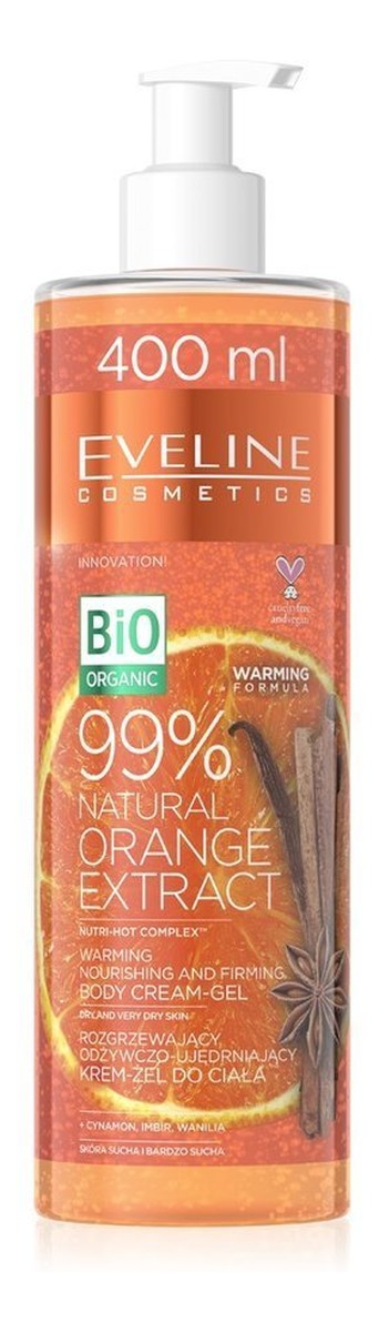 Krem-żel do ciała rozgrzewający 99% Natural Orange Extract