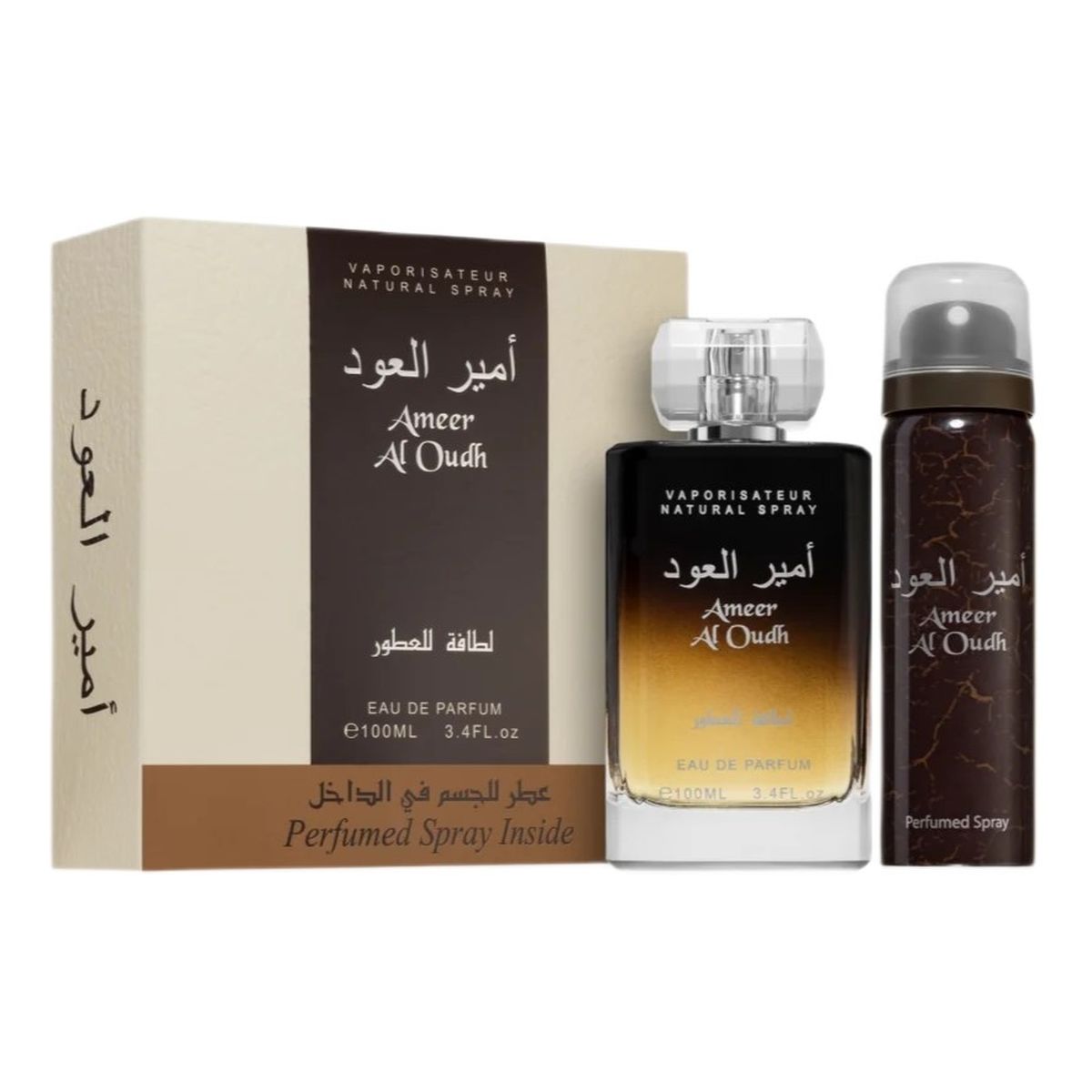 Lattafa Ameer Al Oudh Zestaw woda perfumowana spray 100ml + dezodorant spray 50ml