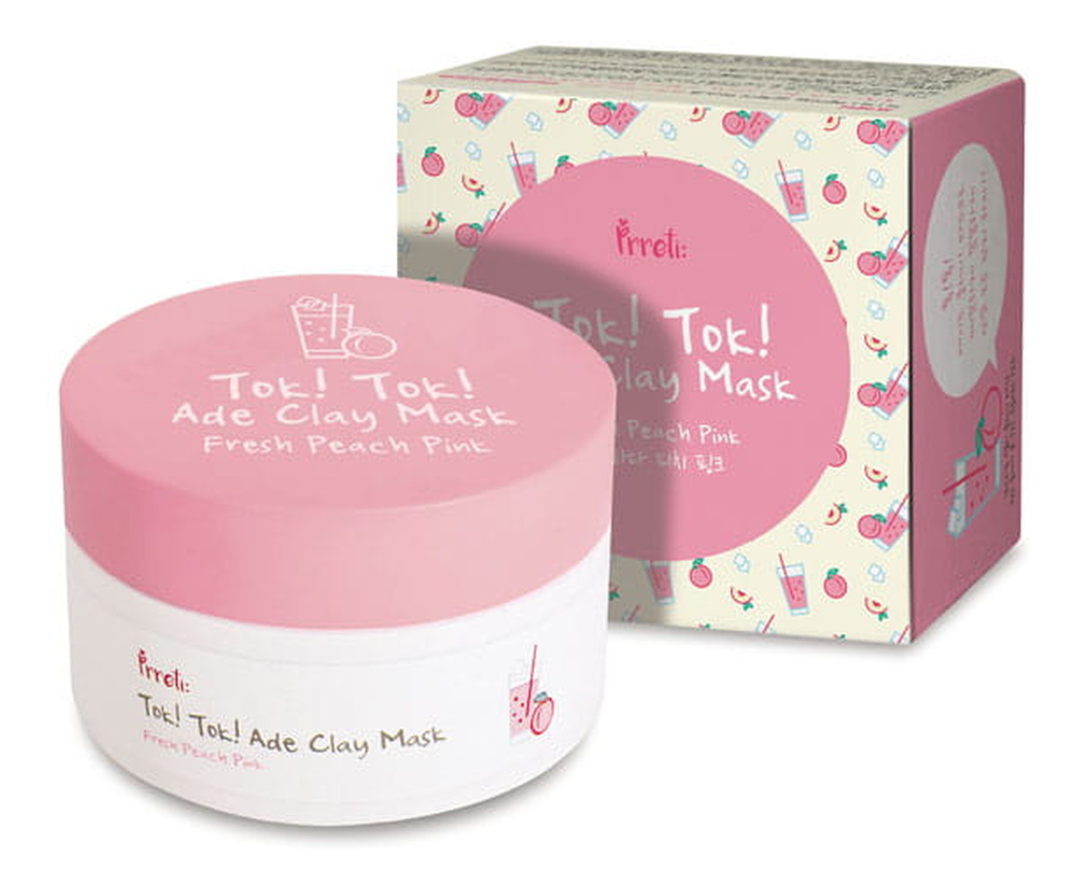 Tok! tok! ade clay mask odświeżająca maseczka do twarzy glinka i brzoskwinia