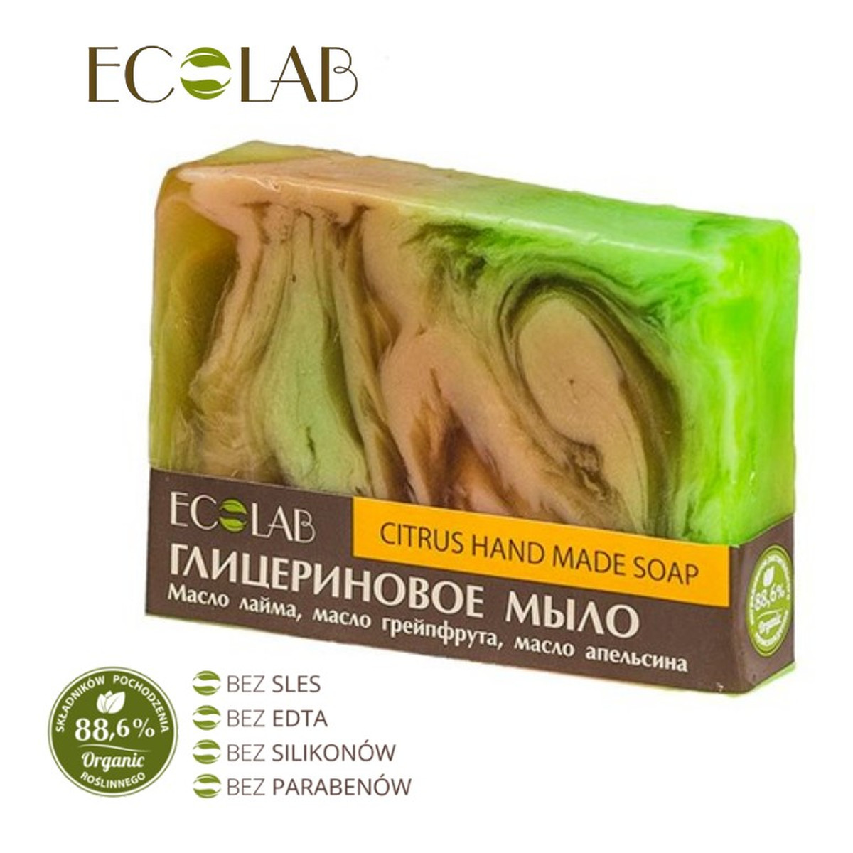 Ecolab Ec Laboratorie Naturalne mydło glicerynowe - ręcznie robione - Cytrusowe 130g