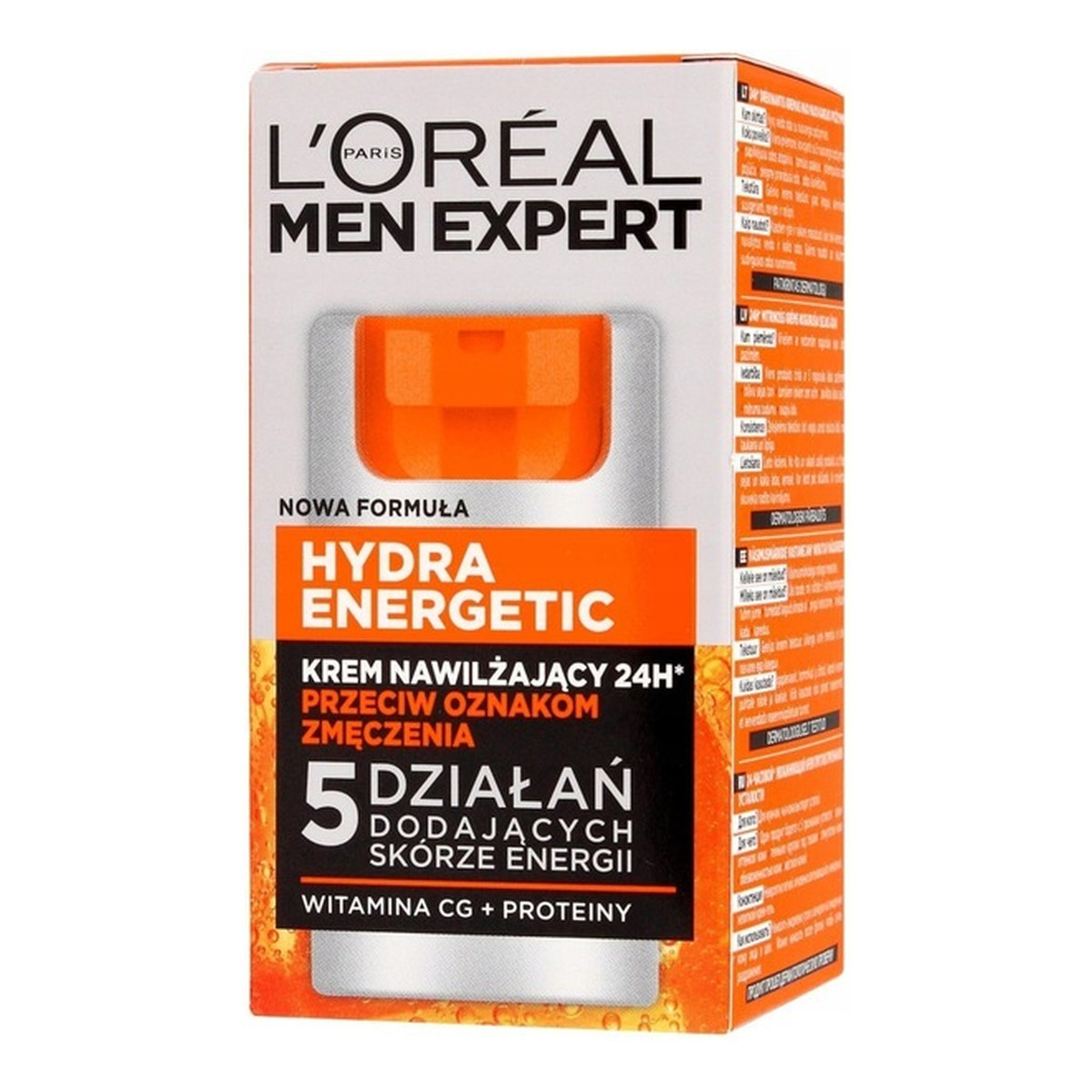 L'Oreal Paris Men Expert Hydra Energetic Krem Nawilżający Przeciw Oznakom Zmęczenia 25+ 50ml