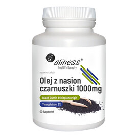 Aliness_olej z nasion czarnuszki 2% 1000 mg suplement diety 60 kapsułek
