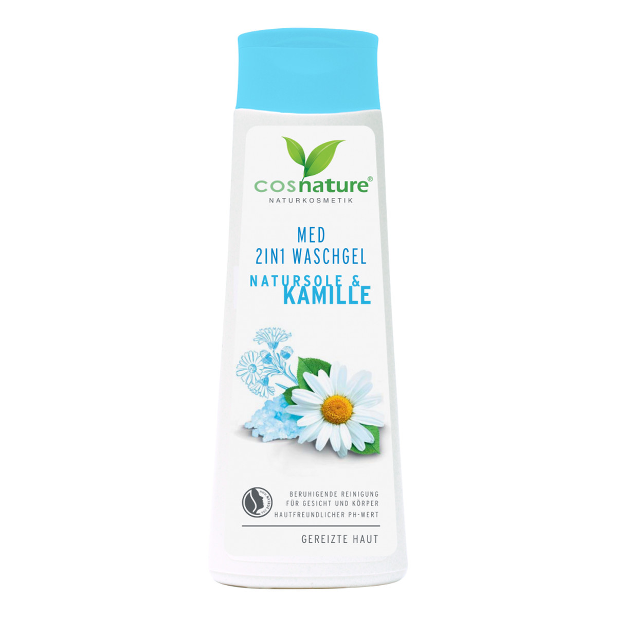 Cosnature MED Naturalny żel oczyszczający do twarzy i ciała z solanką i rumiankiem 2w1 250ml