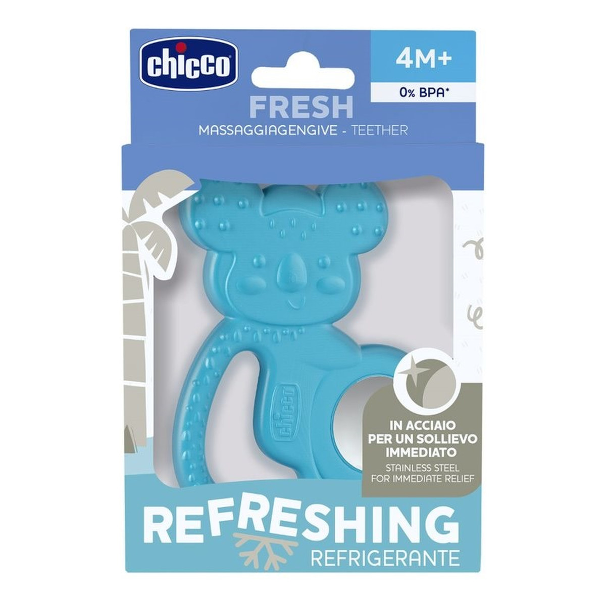 Chicco Gryzak ze stalą nierdzewną koala 4m+ boy
