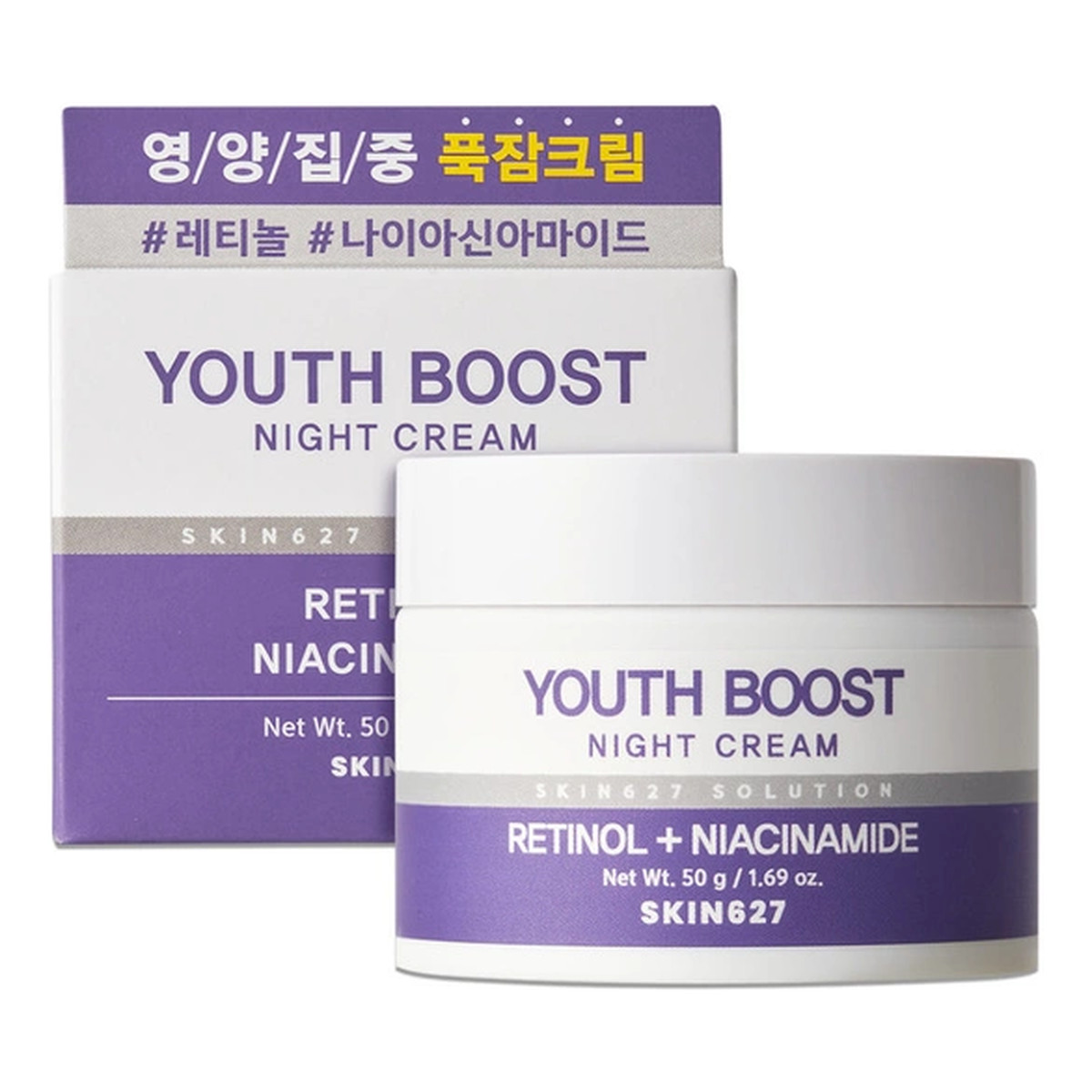 Skin627 Youth Boost Night Cream Zaawansowany krem odmładzający do twarzy na noc 50g