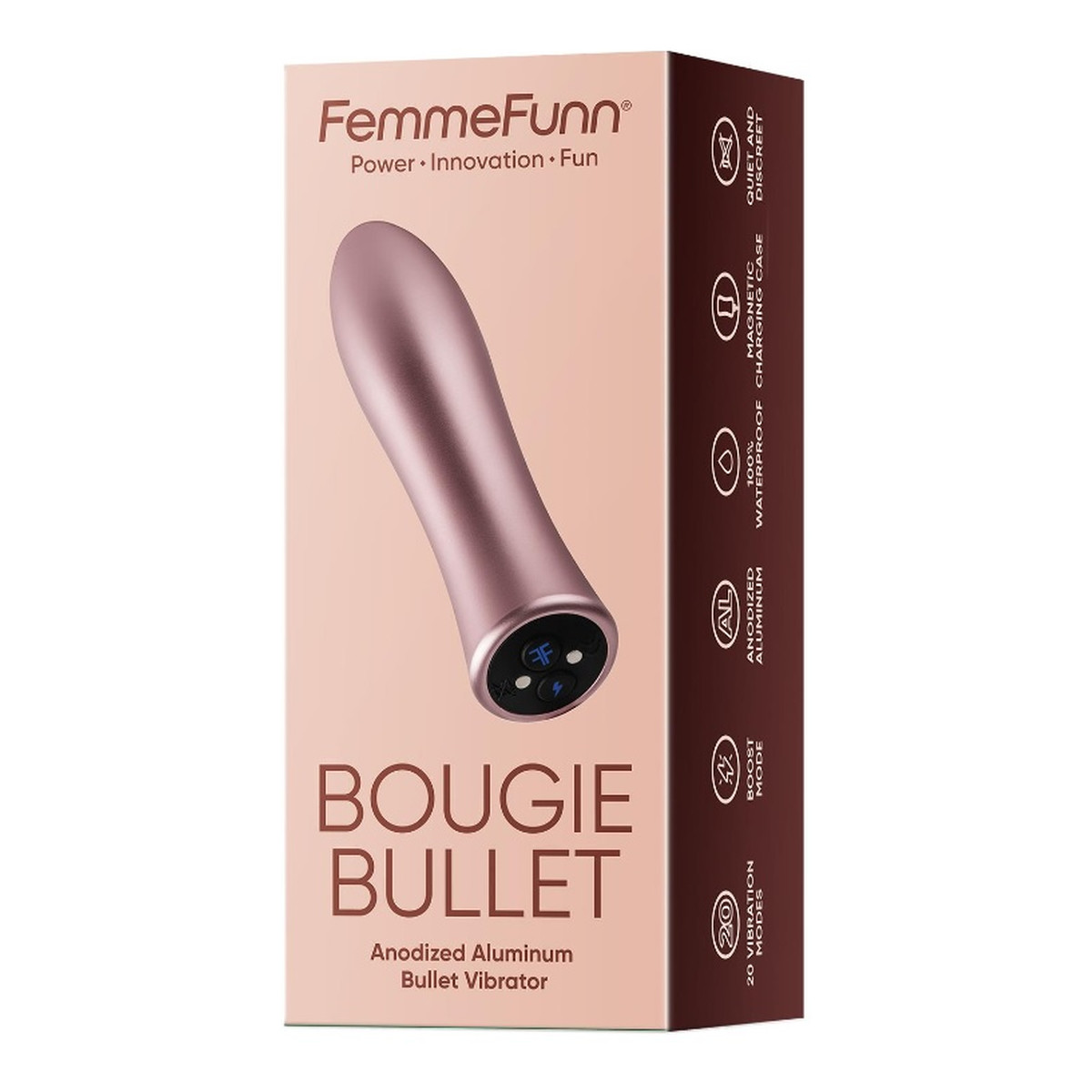 FemmeFunn Bougie bullet wibrator typu "bullet" rose gold