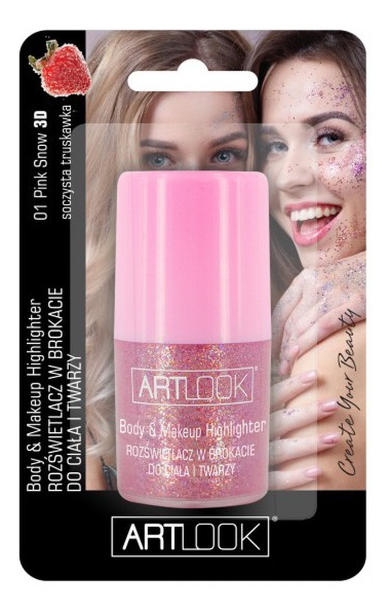 Rozświetlacz w brokacie do ciała i twarzy