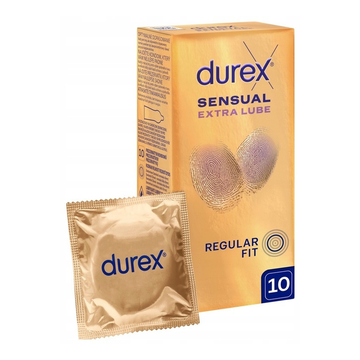 Durex Sensual extra lube prezerwatywy z dodatkowym lubrykantem 10szt