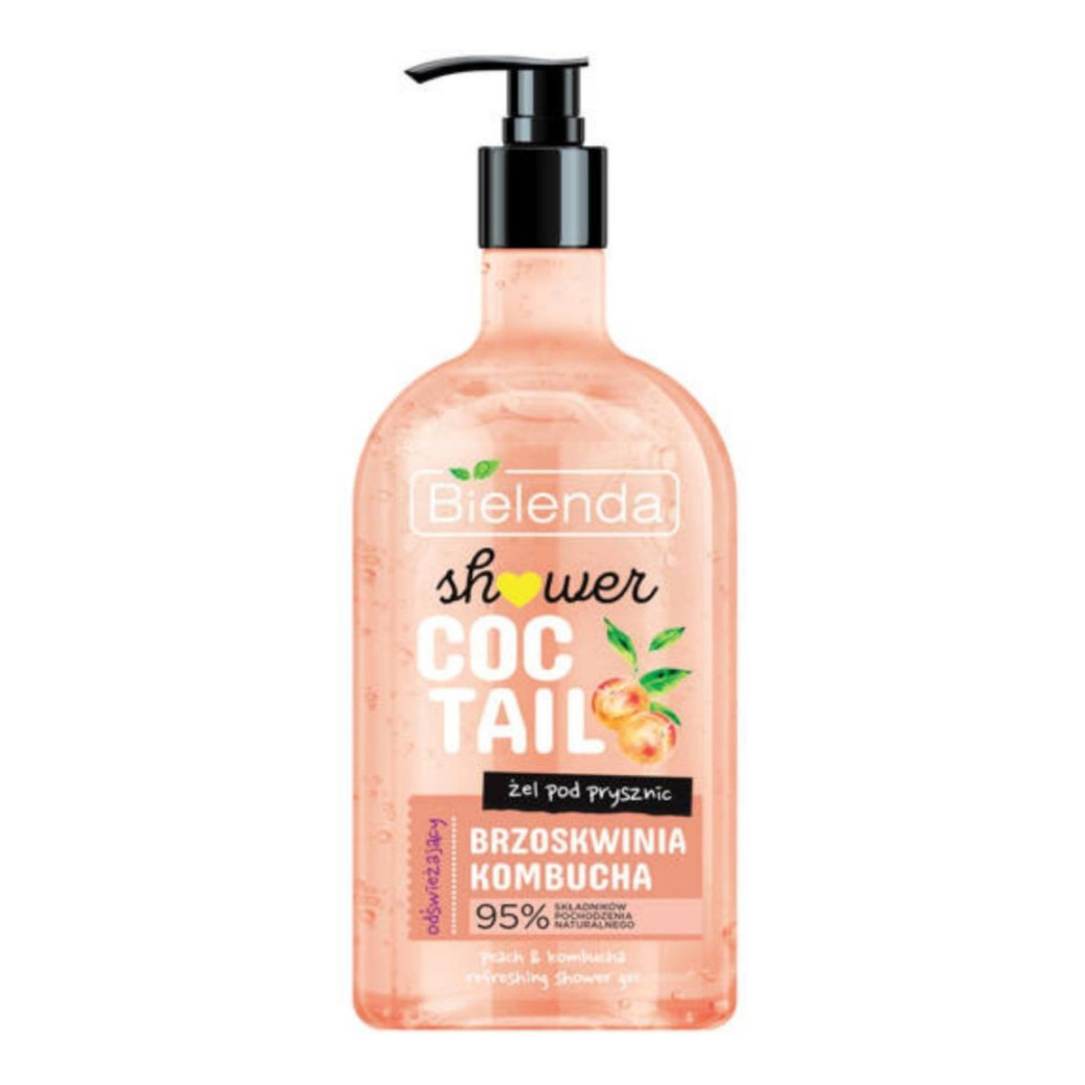 Bielenda Shower Coctail Żel pod prysznic odświeżający Brzoskwinia & Kombucha 400ml