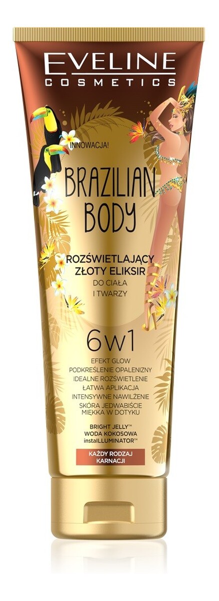 Rozświetlający Złoty Eliksir do ciała i twarzy 6w1