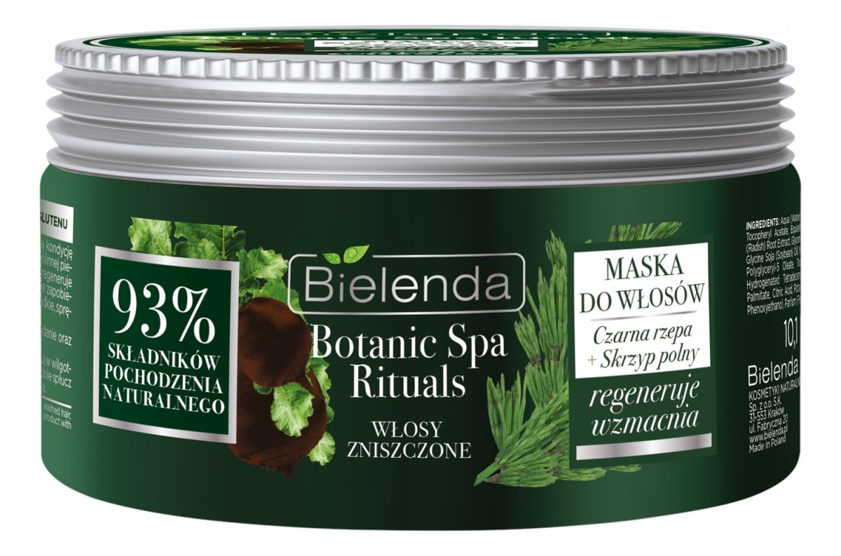Botanic spa rituals maska do włosów zniszczonych czarna rzepa + skrzyp polny