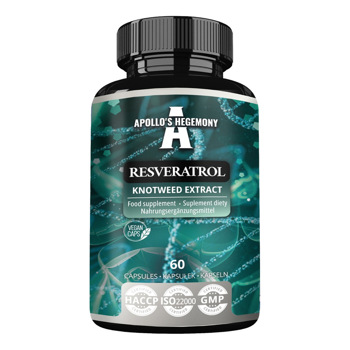 Apollo's Hegemony Resveratrol suplement diety 60 Kapsułek 250mg