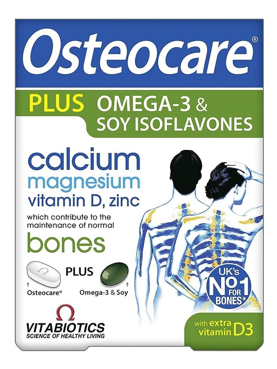 Osteocare plus omega-3 soy isoflavones suplement diety 84 tabletek/kapsułek