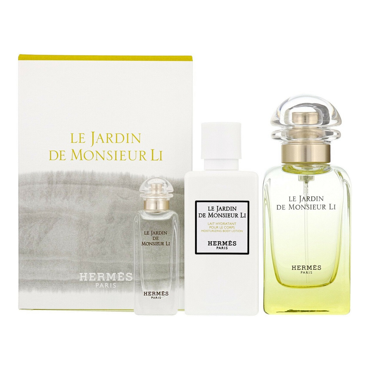 Hermes Le Jardin de Monsieur Li Zestaw woda toaletowa spray 50ml + balsam do ciała 40ml + miniatura wody toaletowej 7.5ml