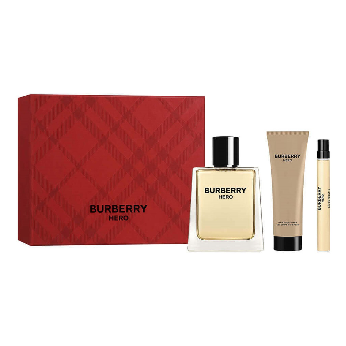 Burberry Hero Zestaw woda toaletowa spray 100ml + żel pod prysznic 75ml + woda toaletowa spray 10ml