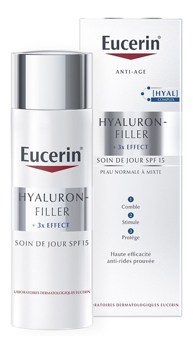 Hyaluron-Filler 3x Effect Day Care Normal Combination Skin SPF15 krem przeciwzmarszczkowy na dzień