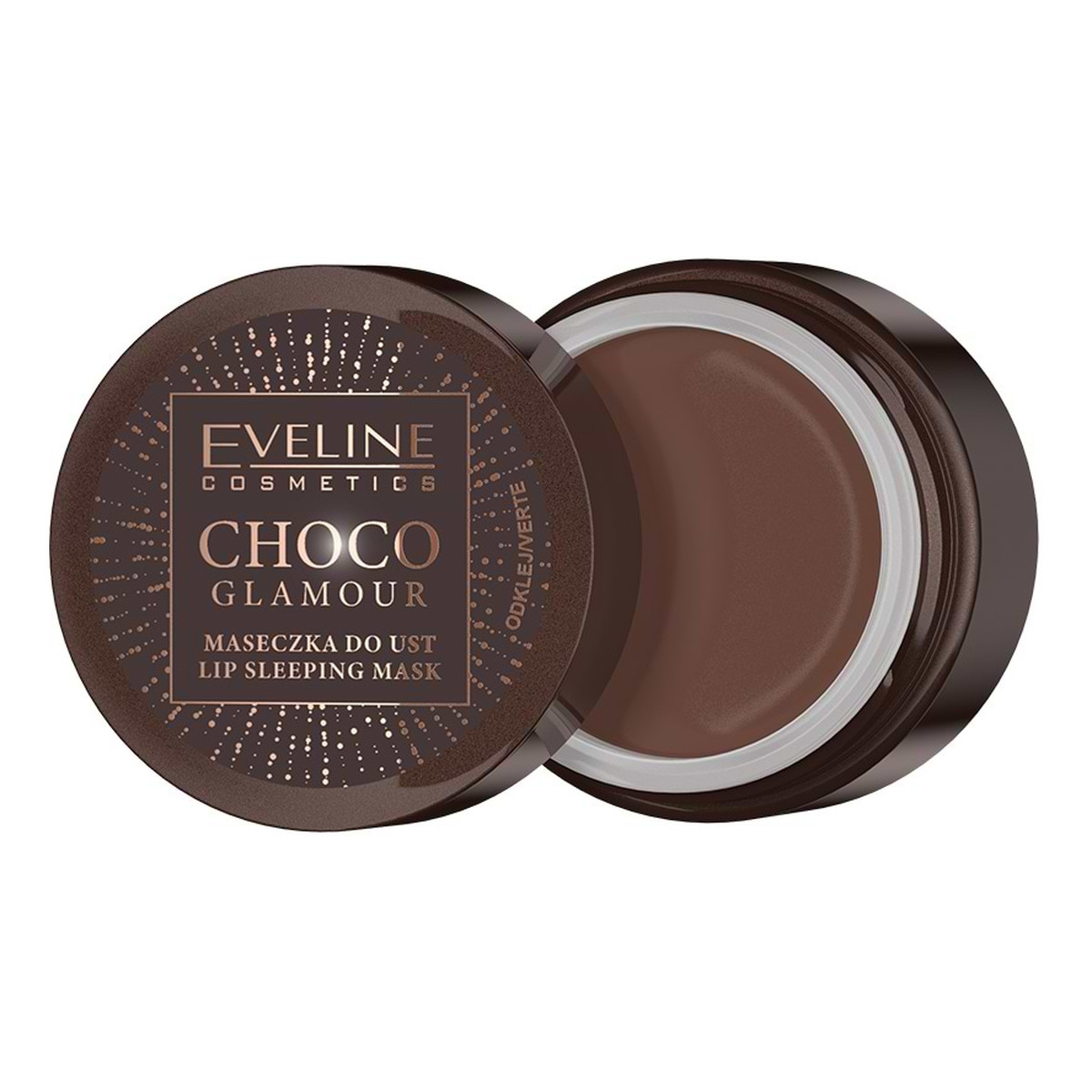 Eveline Choco Glamour Intensywnie regenerująca maseczka do ust na noc