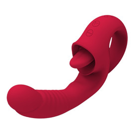 Licking vibrator wibrator z języczkiem red
