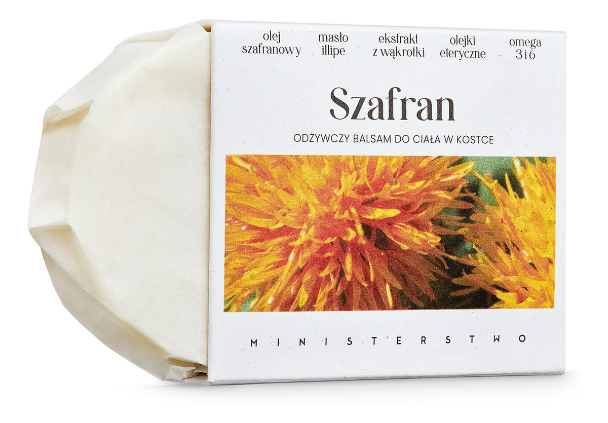 Odżywczy balsam do ciała w kostce Szafran