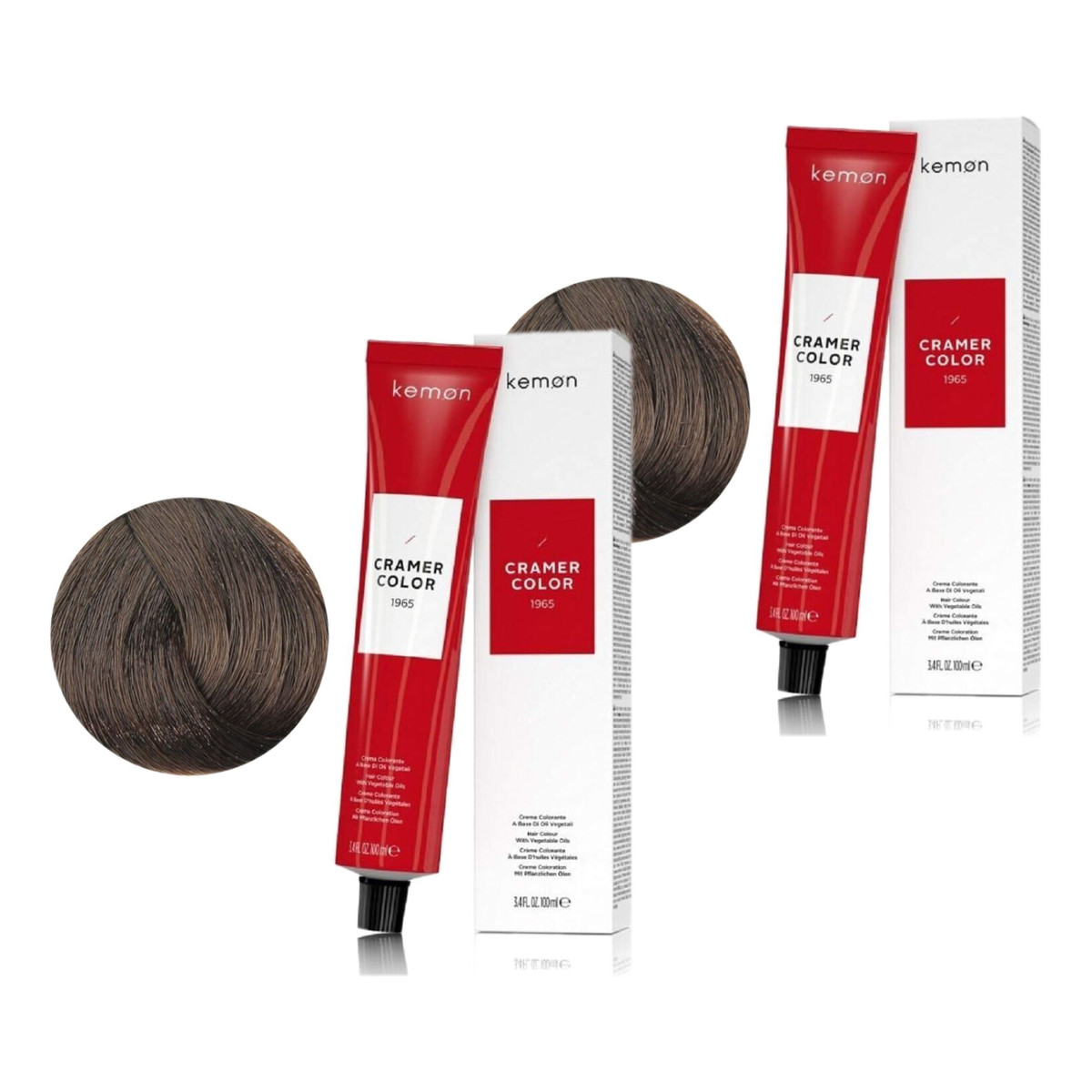 Kemon Cramer Color Kremowa farba do włosów z olejem kokosowym Dark Blonde (6) 2szt.x100ml