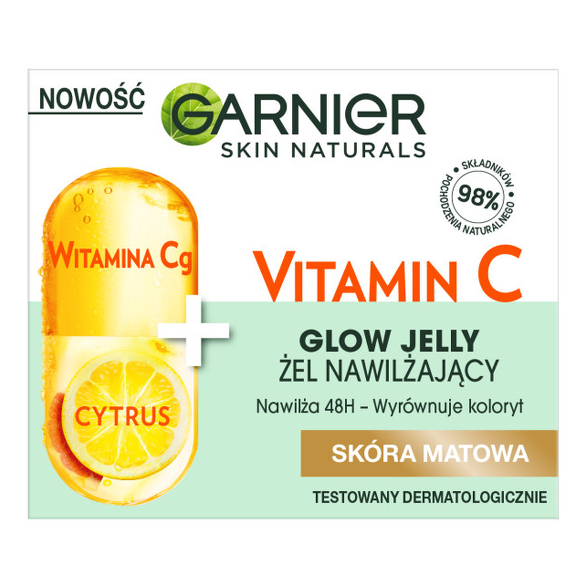 Garnier Skin Naturals Vitamin C Glow Jelly żel nawilżający do twarzy Witamina Cg + Cytrus 50ml