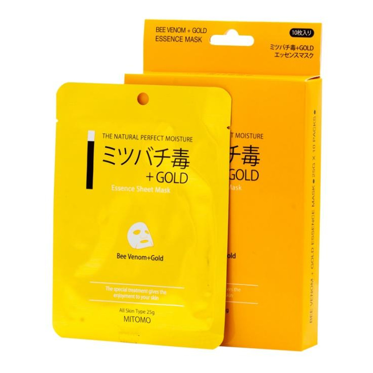 Mitomo Maska w płachcie ze Złotem i Jadem Pszczelim 25g
