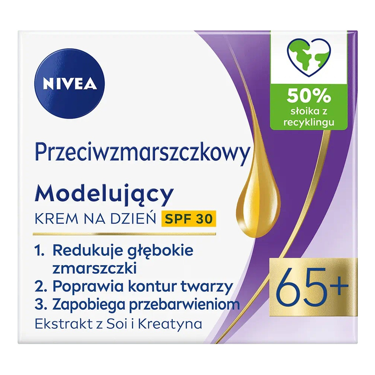 Nivea Przeciwzmarszczkowy + Modelujący Krem na dzień spf30 65+ 50ml