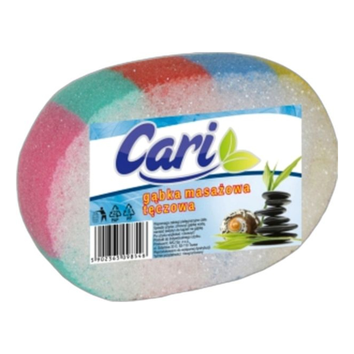 Cari Gąbka kąpielowa do kąpieli i masażu Tęczowa