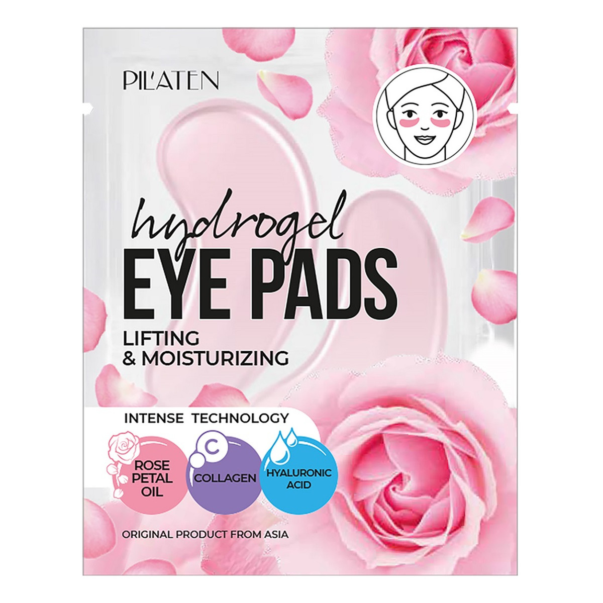 Pilaten Hydrogel eye pads hydrożelowe płatki pod oczy z kolagenem i kwasem hialuronowym 6g