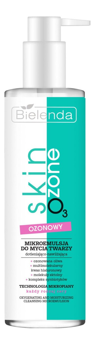 Ozonowa mikroemulsja do mycia twarzy dotleniająco-nawilżająca